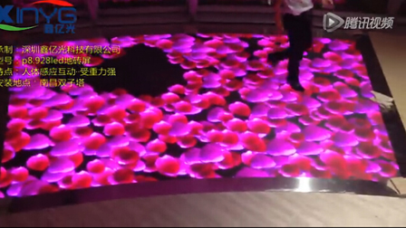 p8.928人體感應互動led地磚顯示屏