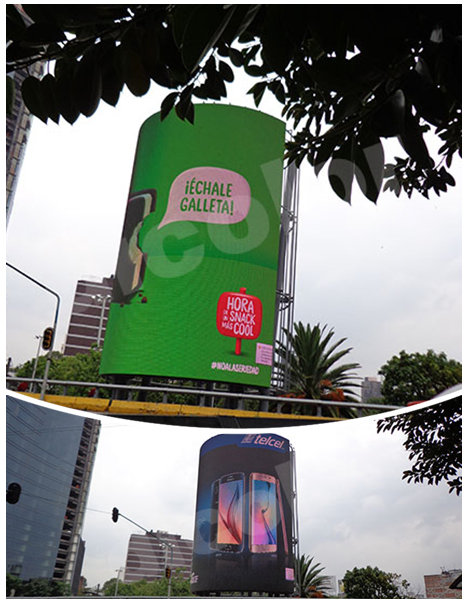 德彩光電為墨西哥某城市打造弧形顯示屏.jpg