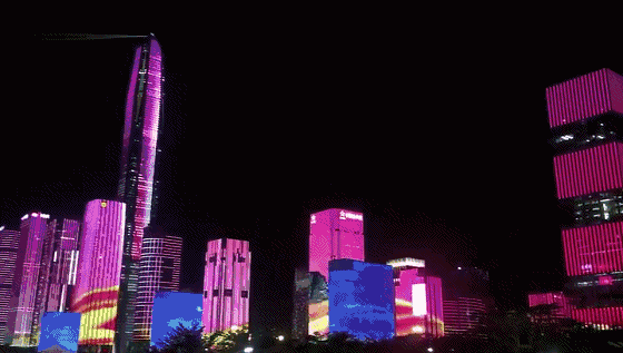 利亞德助力深圳改革開放40周年燈光秀 合同額約4億.gif